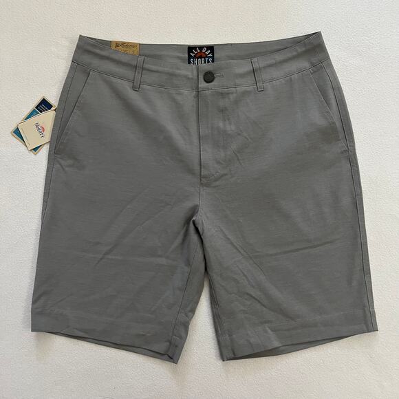 NWT Faherty Men Belt Loop All Day Shorts Chino Hybrid Ice Gray MSC0012 32 X 9